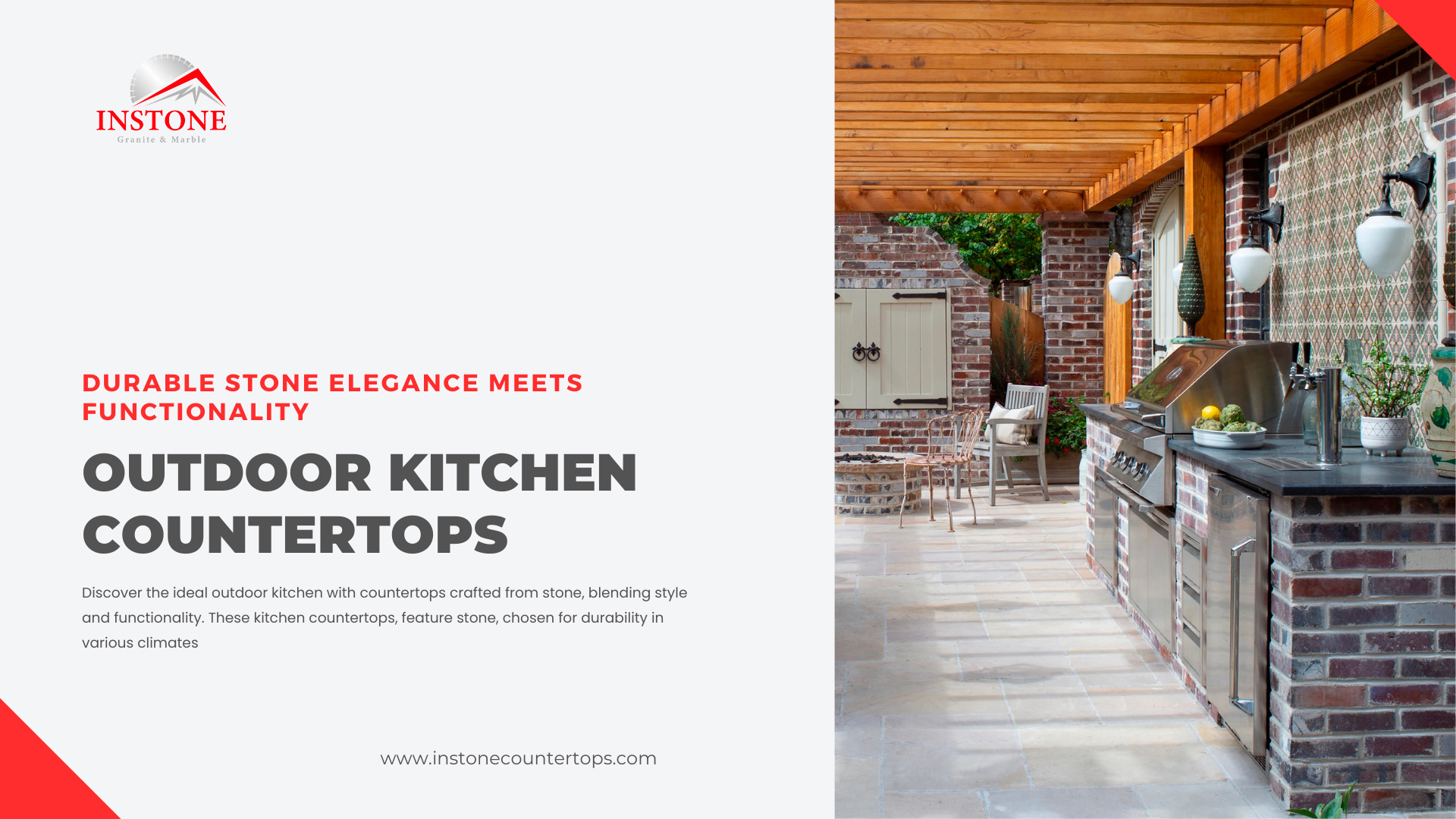 BBQ outdoor and outside kitchen countertops