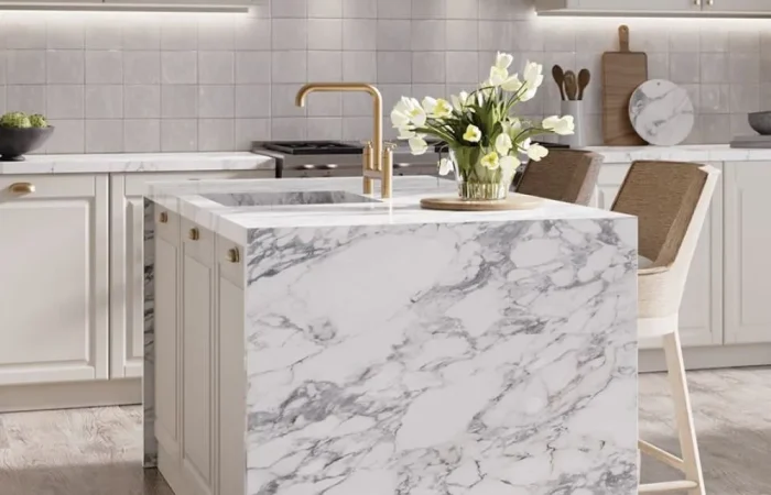 Arabescato nero porcelain